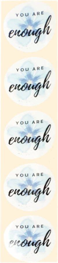 De Blije Luiaard Stickers You are enough Rond 4cm 100st. DBLS040
