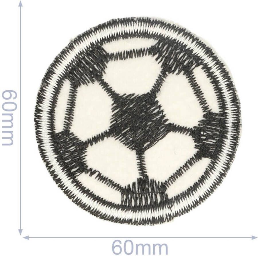 De Bondt mode maak jezelf Applicatie voetbal doorsnee 100 mm zwart-wit 3 STUKS Iets ander model