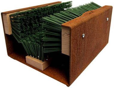 De Borstelfabriek Schoenveger De Box natuurlijk roest (Borstel oud groen)