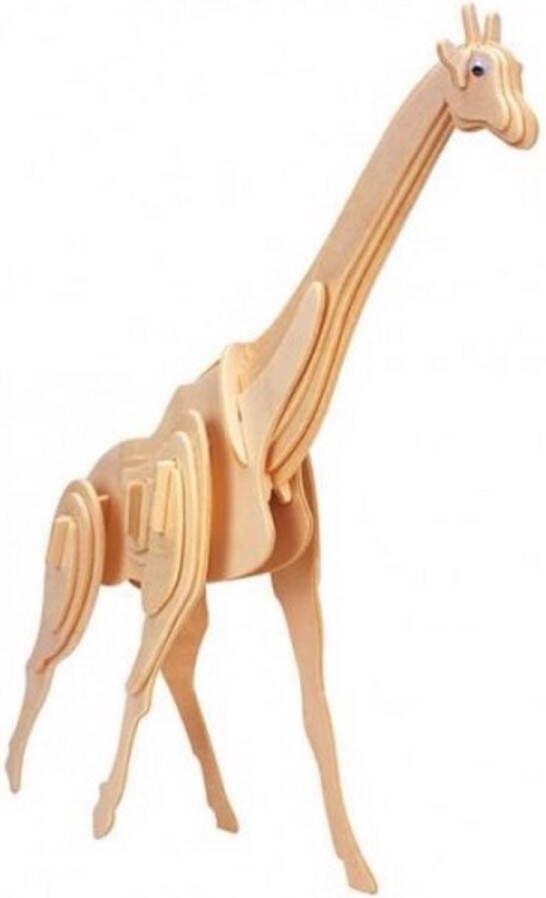 De Bouwplaats 3D Puzzel Bouwpakket Giraffe- hout