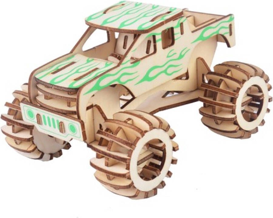 De Bouwplaats Bouwpakket 3D Puzzel Monstertruck- kleur