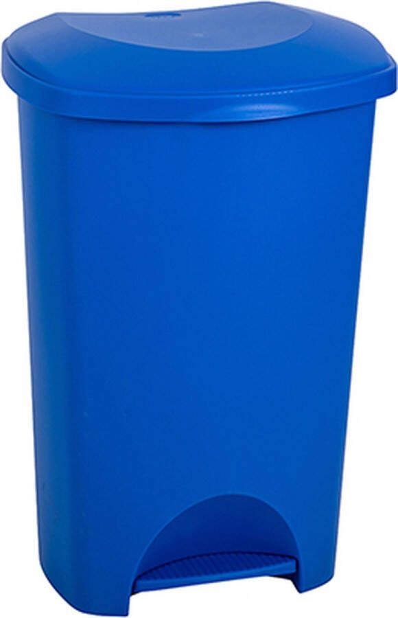 De Bries Pedaalemmer prullenbak afvalbak 50 liter – blauw