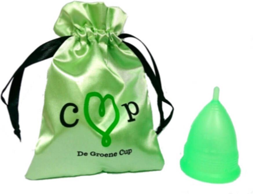 De Groene Cup Model III herbruikbare menstruatiecup siliconen diameter van 42.5mm One size Fits All (Maat M medium) De ideale Startcup voor beginners duurzame menstruatie