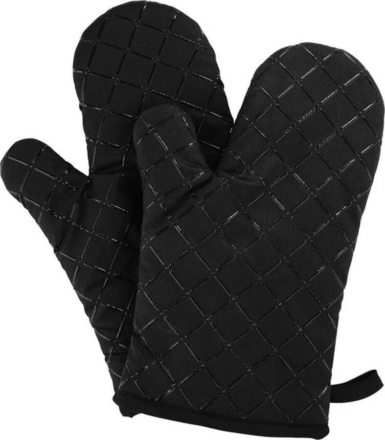 De Huismus Big Red House Serie Big Red House Ovenwanten 2 stuks Ovenhandschoenen met hittebestendige siliconen voor extra veilige grip tot 250°C (set van 2)