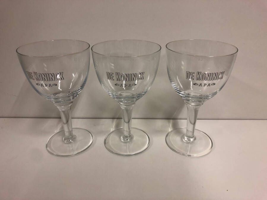 De koninck bierglazen bierglas set 3x33cl bier glas glazen APA speciaalbierglas