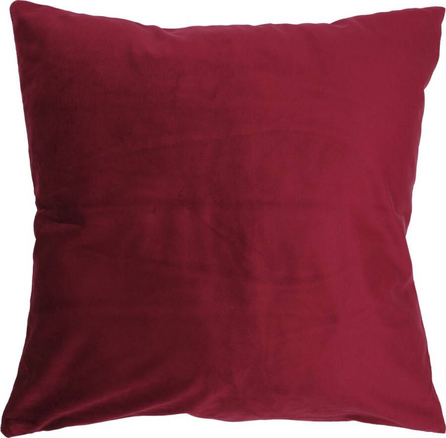 De Kussenkraam Kussenhoes Fluweel Fluwelen Velvet warmrood 100% Polyester 45 x 45 cm Exclusief binnenkussen