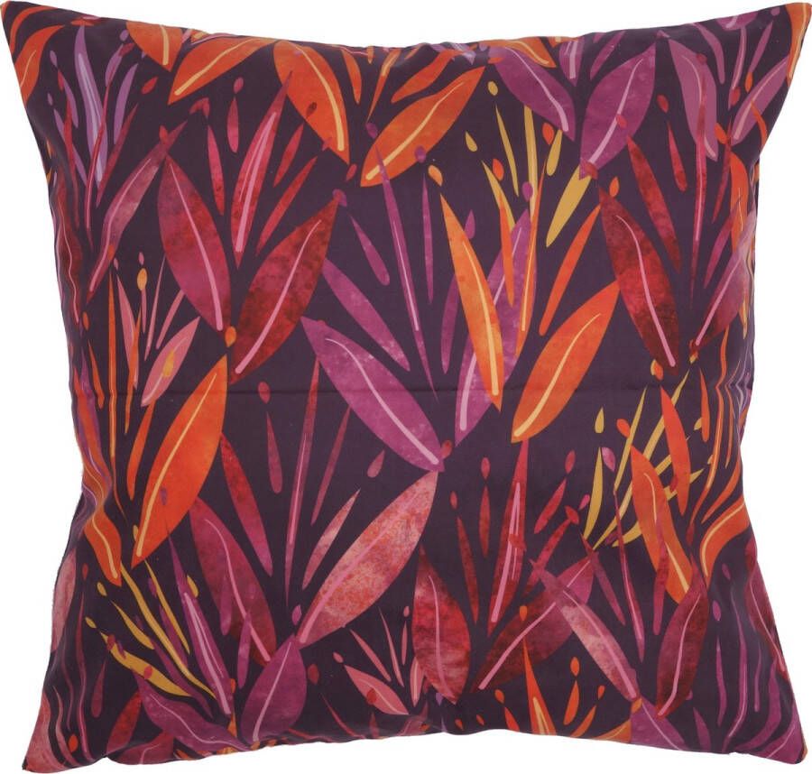 De Kussenkraam Kussenhoes purple Leaves 45 x 45 cm landelijk paars 45 x 45 cm Exclusief binnenkussen