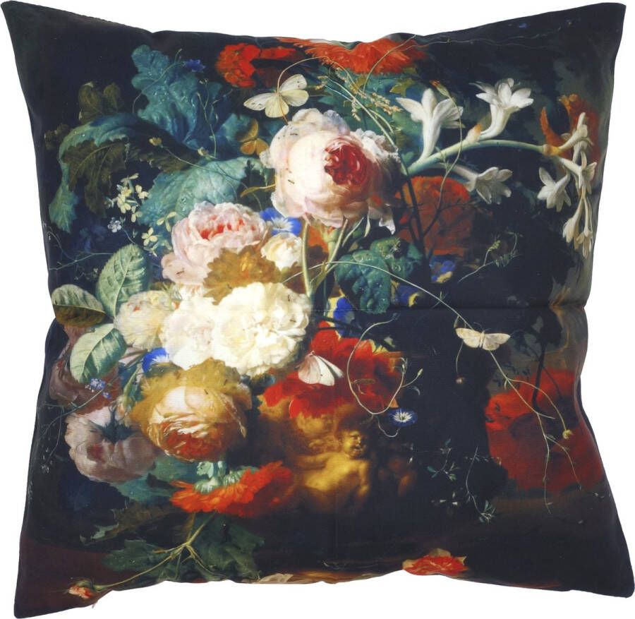 De Kussenkraam Kussenhoes Vintage bloemen oude meesters 45 x 45 cm Exclusief binnenkussen