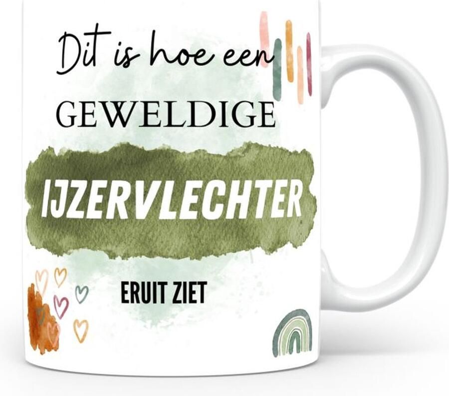 De Laaf Design Studio Mok bedrukken met beroep IJzervlechter