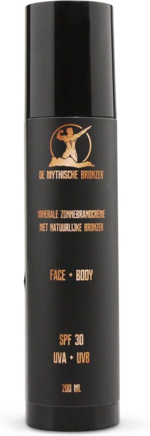 De Mythische Bronzer – Natuurlijke Alles-in-1 Dagcrème + Zonnebrand met Bronzer Zelfbruiner SPF 30 200ML Met toegevoegde zelfbruiner SPF30 UVA + UVB Natuurlijk Waterproof