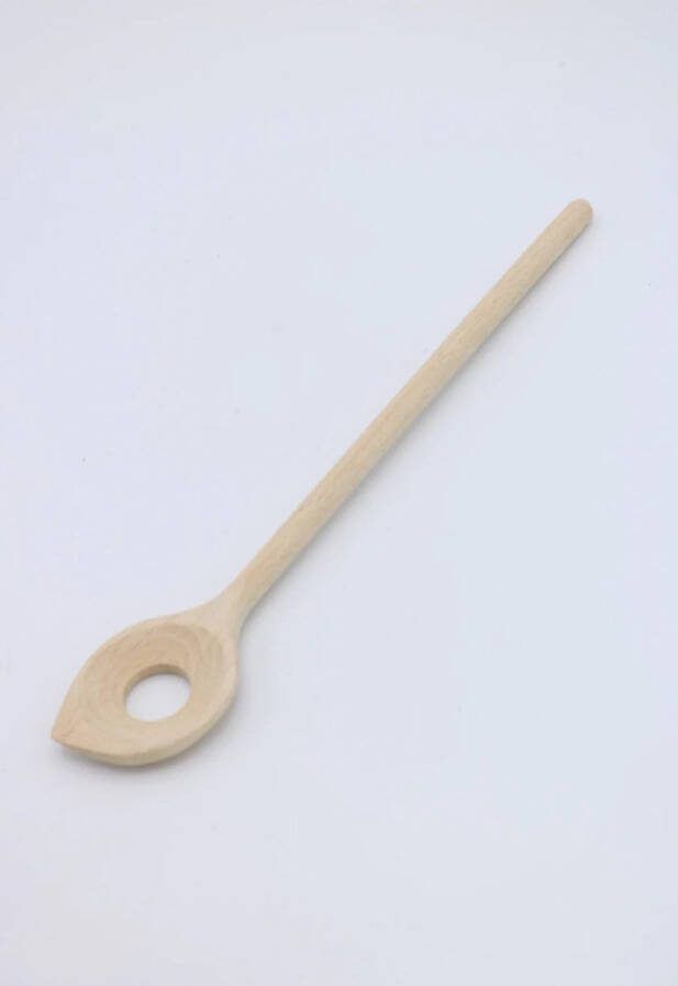 De Peperbol Pollepel spits met gat 25cm
