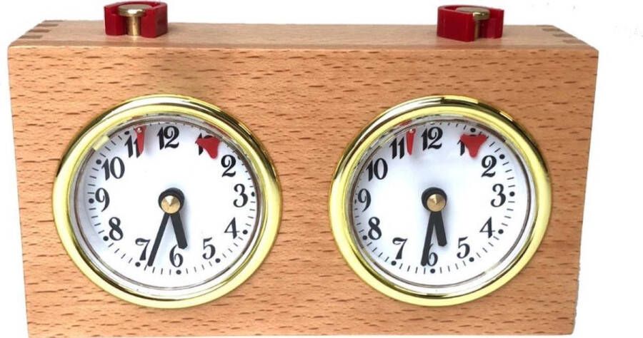 De Secreto Schaakklok Hout Schaakklok Analoog Klassiek Schaken Professioneel Schaken Geen Batterijen Nodig