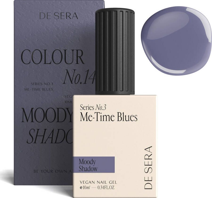 De Sera Gellak Grijs Paarse Gel Nagellak Lavendel 10ML Colour No. 14 Moody Shadow