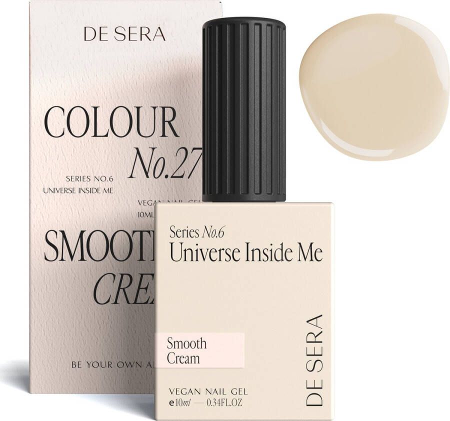 De Sera Gellak Licht Beige Gel Nagellak 10ML Colour No. 27 Smooth Cream