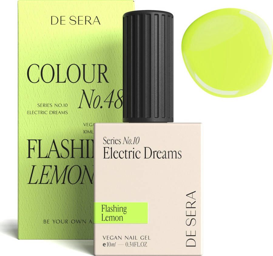 De Sera Gellak Neon Gele Gel Nagellak Geel 10ML Colour No. 48 Flashing Lemon