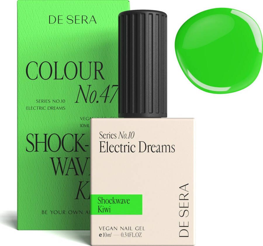 De Sera Gellak Neon Groene Gel Nagellak Groen 10ML Colour No. 47 Shockwave Kiwi