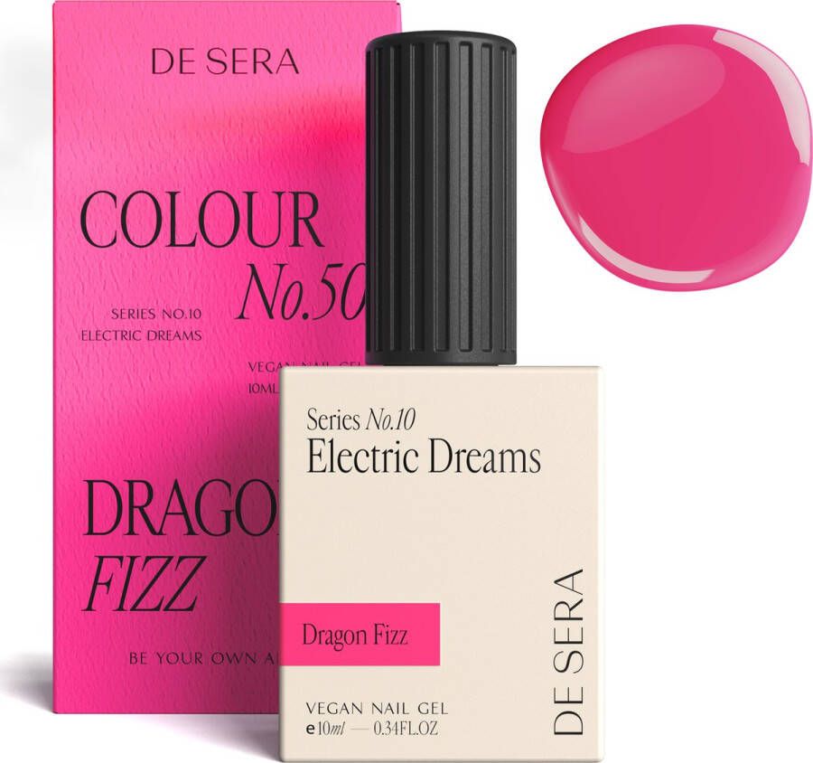 De Sera Gellak Neon Roze Gel Nagellak 10ML Colour No. 50 Dragon Fizz