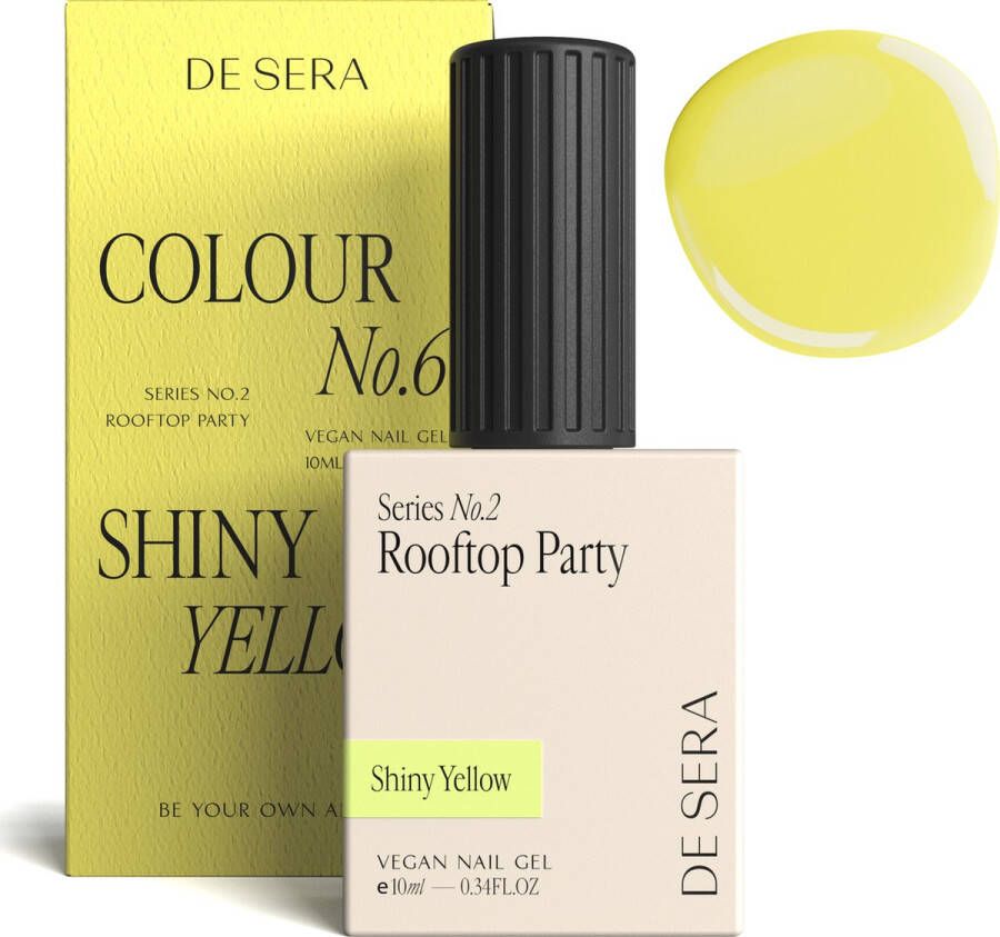 De Sera Gellak Pastel Gele Gel Nagellak Geel 10ML Colour No. 6 Shiny Yellow