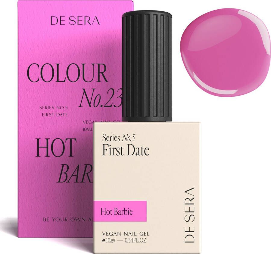 De Sera Gellak Roze Gel Nagellak 10ML Colour No. 23 Hot Barbie