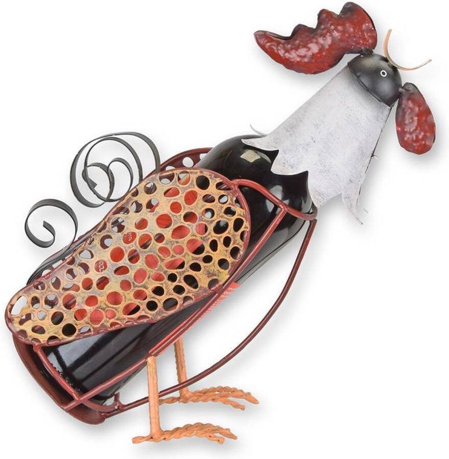 De Splinter bv EEN BLIKKEN FLESSENHOUDER HAAN A TIN BOTTLE HOLDER ROOSTER