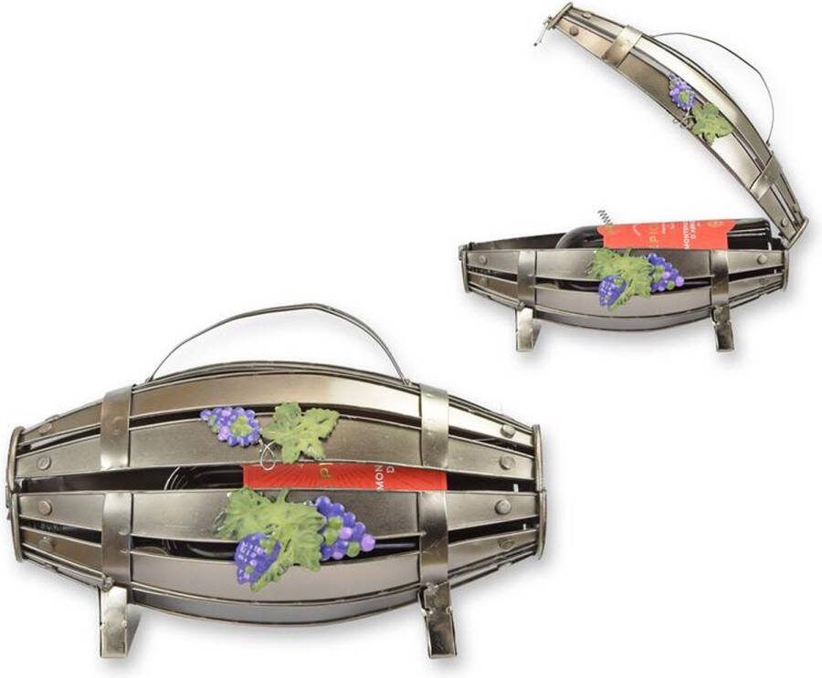 De Splinter bv EEN BINNEN FLESSENHOUDER VAT A TIN BOTTLE HOLDER BARREL