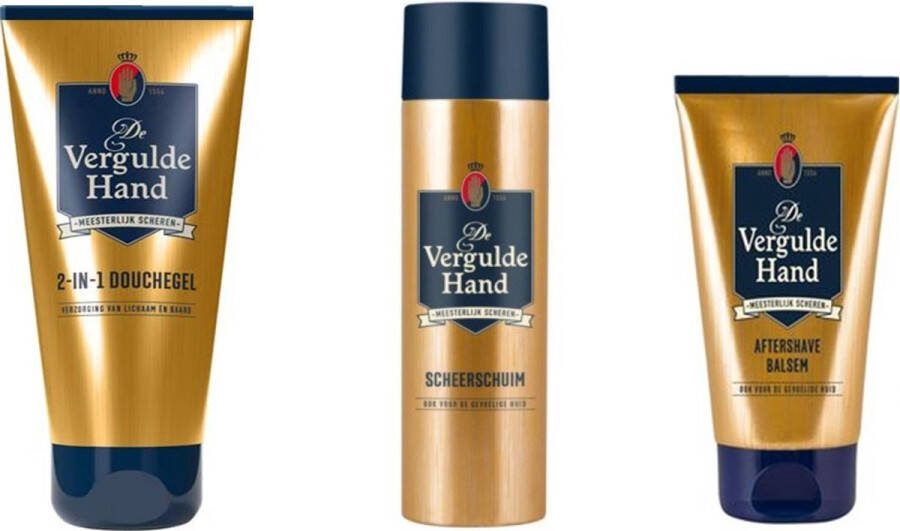 De vergulde Hand After Shave Balsem Scheerschuim Douchegel