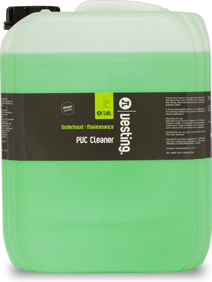 De Vesting PVC Reiniger 5L PVC cleaner concentraat oplosmiddelvrij reinigingsmiddel 5 liter antistatisch fris geparfumeerd