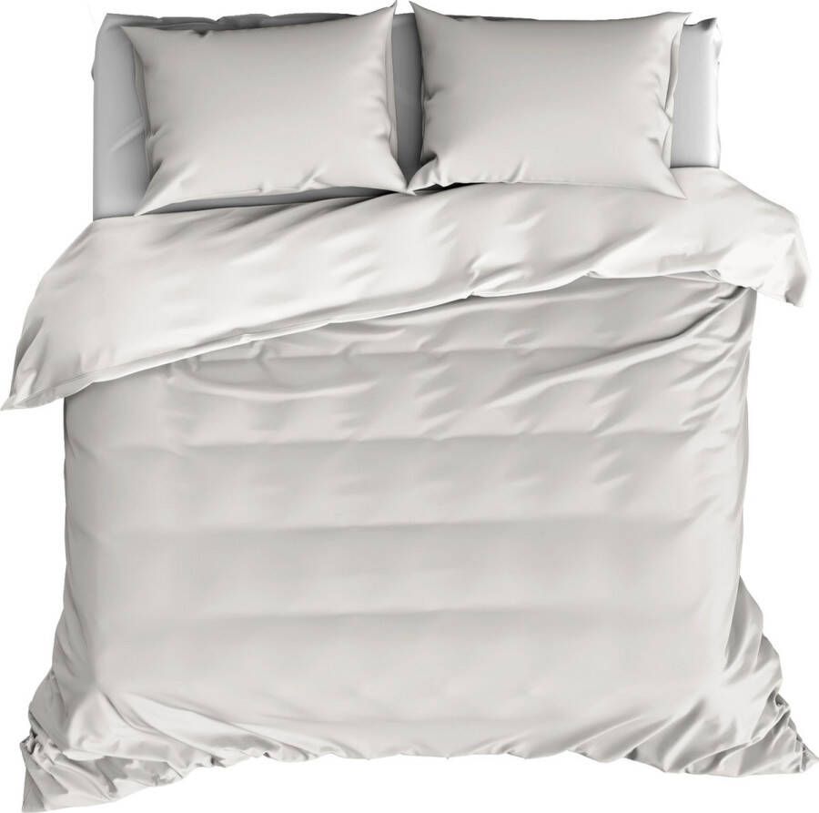 De Witte Lietaer Dekbedovertrek Katoen Satijn Olivia Tweepersoons 200 x 200 220 cm Beige