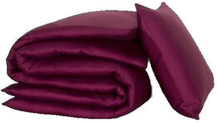 De Witte Lietaer Olivia dekbedovertrek Lits-jumeaux (260x200 220 cm + 2 slopen) Katoen satijn Beet Red