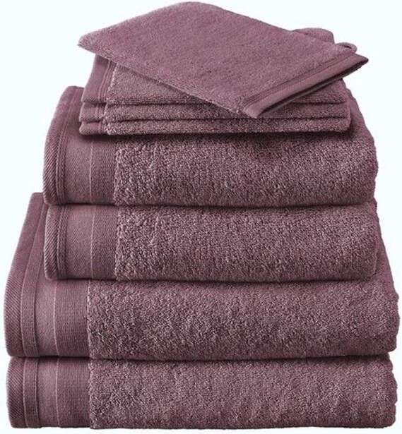 De Witte Lietaer Excellence handdoek 50x100 kleur prune