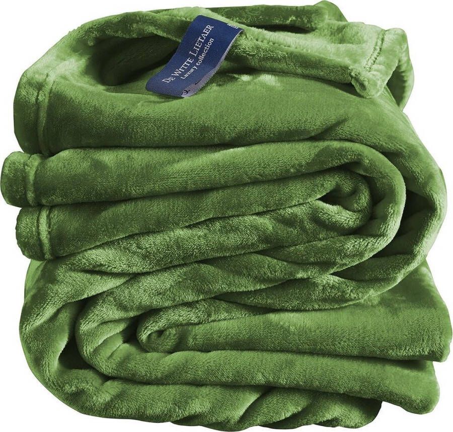 De Witte Lietaer Fleece &apos;deken Cosy 150 x 200 cm Cactus