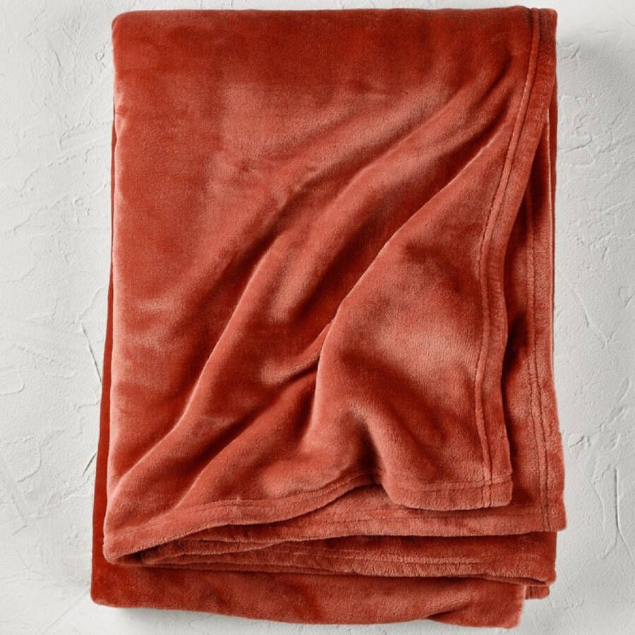 De Witte Lietaer Fleece deken Snuggly Caramel 150 x 200 cm Polyester