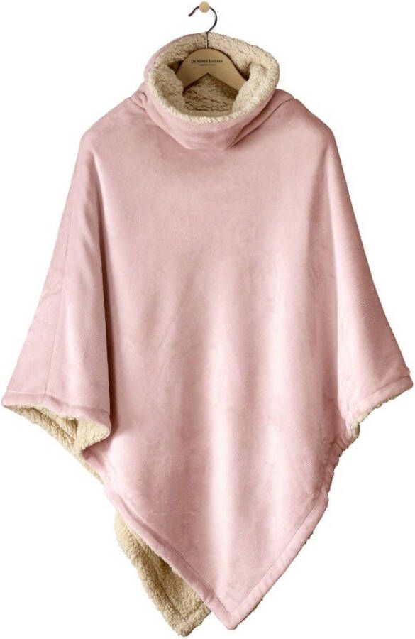 De Witte Lietaer poncho Teddy Ganges Vieux Rose Polyester one size