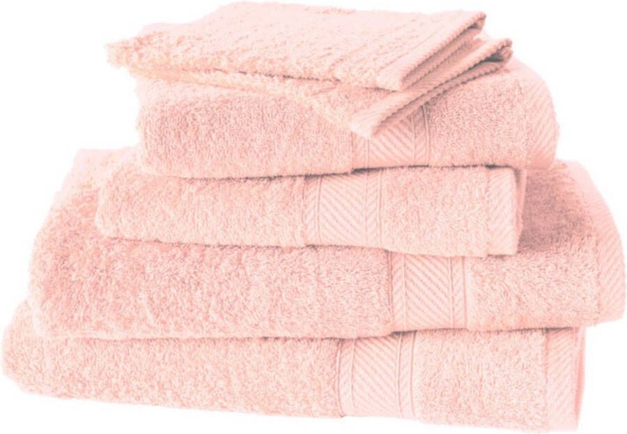 De Witte Lietaer Hélène – Washandjes badhanddoeken & douchelakens Licht roze Set van 6
