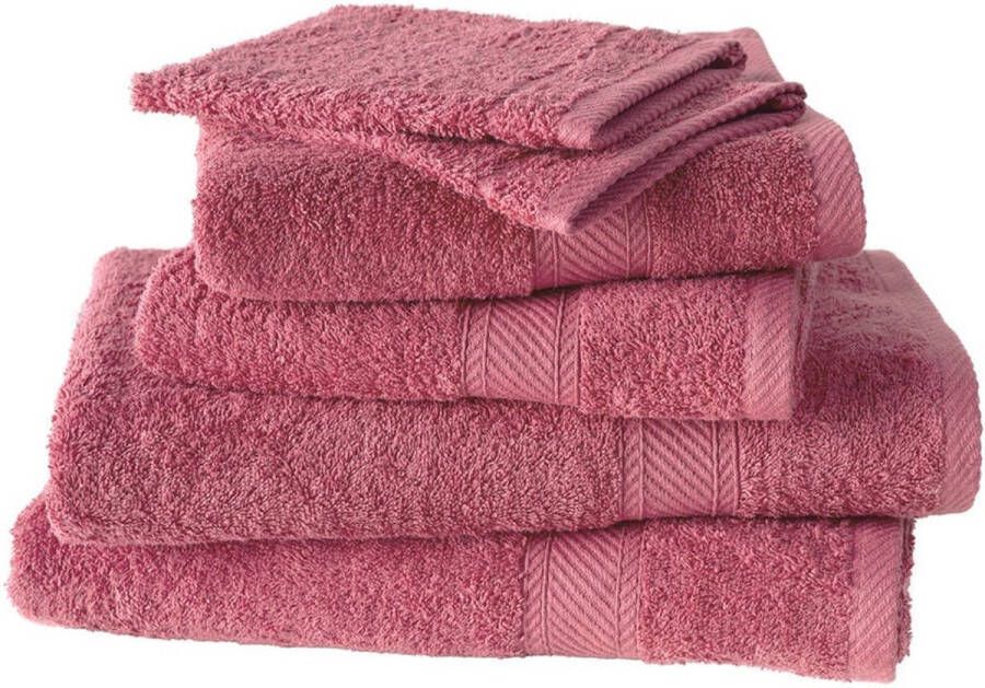 De Witte Lietaer Hélène – Washandjes badhanddoeken & douchelakens Roze Set van 6