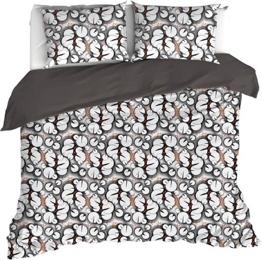 De Witte Lietaer Lilypad Dekbedovertrek Tweepersoons 200x200 220 cm Black