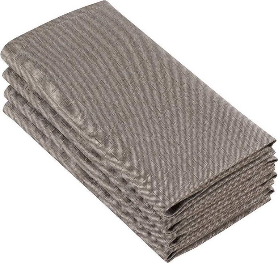 De Witte Lietaer Servetten Sonora Ash (4 st.) 50 x 50 cm 100% Katoen