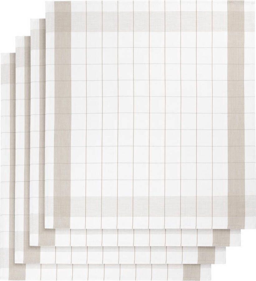 De Witte Lietaer set van 12 keukenhanddoeken wit moonlight katoen linnen