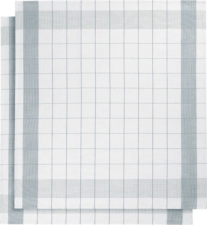 De Witte Lietaer keukenhanddoek Theedoek 68x68 cm Set van 2 White-Oxyde