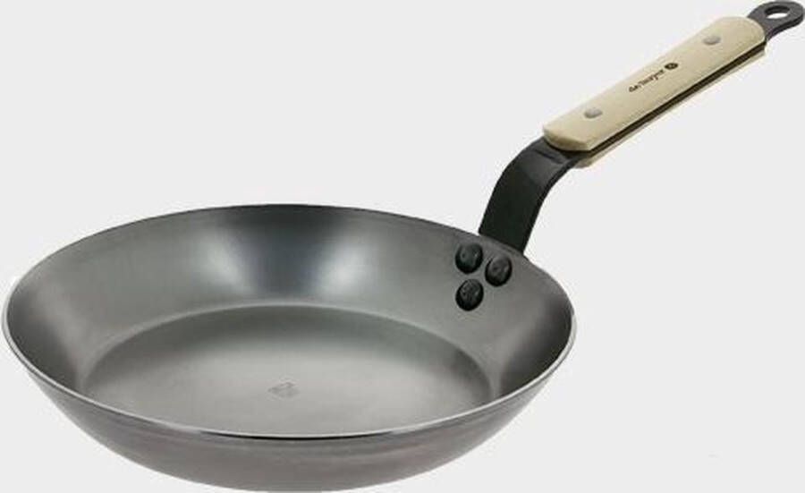 DeBuyer De Buyer Koekenpan Mineral B Hout ø 28 cm zonder anti-aanbaklaag