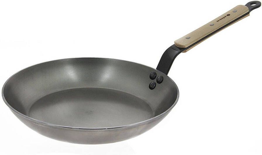 DeBuyer De Buyer Koekenpan Mineral B Hout ø 26 cm zonder anti-aanbaklaag