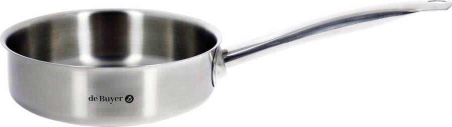 DeBuyer De Buyer Prim'Appety RVS Hapjespan 24 CM Inductie Zonder Anti Aanbaklaag PFAS Vrij