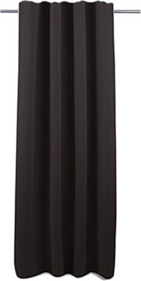Deco Mode Decomode Gordijn Charlotte Verduisterend Zwart Haakjes 140x280cm