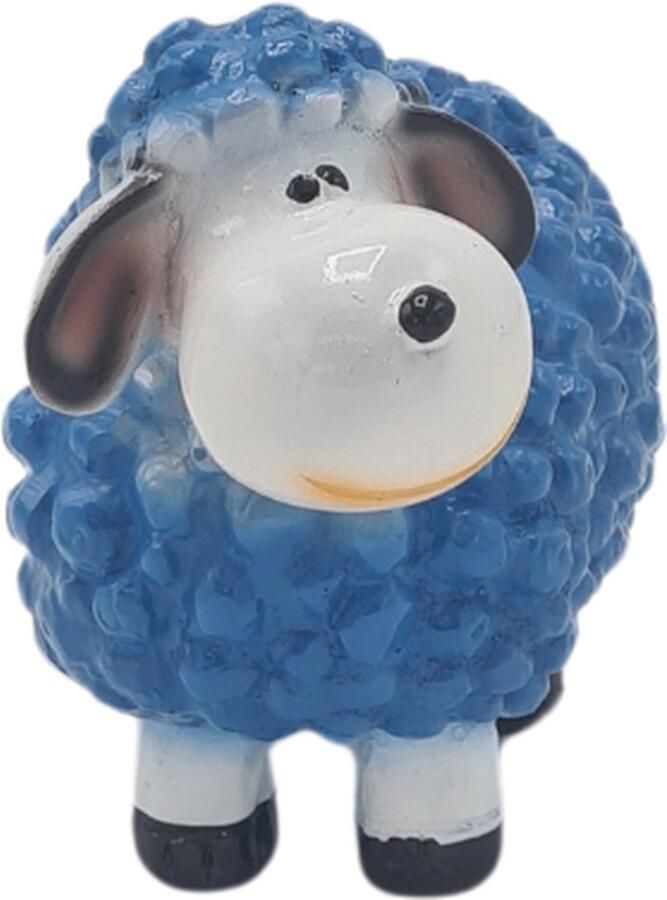 Deco4yourhome Tuinbeeld S Schaap Blauw 15cm Schaapje Beeld