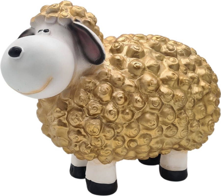 Deco4yourhome Tuinbeeld M Schaap Goud 23cm Schaapje Beeld