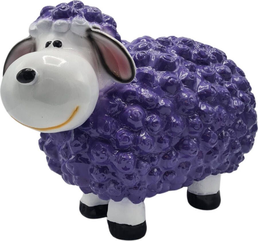 Deco4yourhome Tuinbeeld M Schaap Paars 23cm Schaapje Beeld