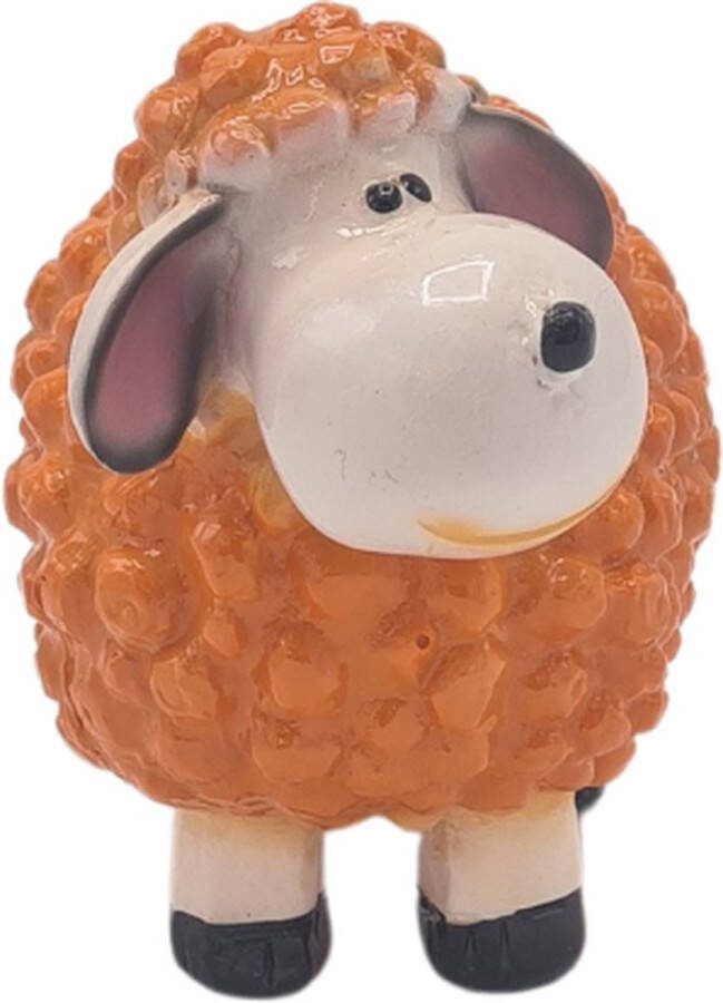 Deco4yourhome Tuinbeeld S Schaap Oranje 15cm Schaapje Beeld