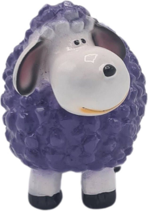 Deco4yourhome Tuinbeeld S Schaap Paars 15cm Schaapje Beeld