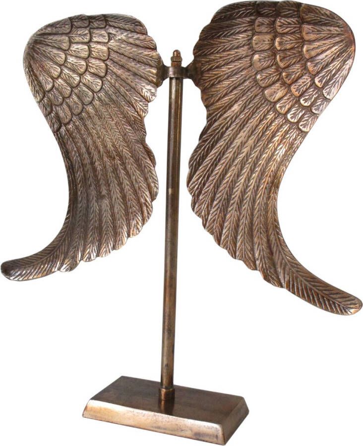 Deco4yourhome Vleugels op Standaard Wings Goud Decoratie Raamdecoratie