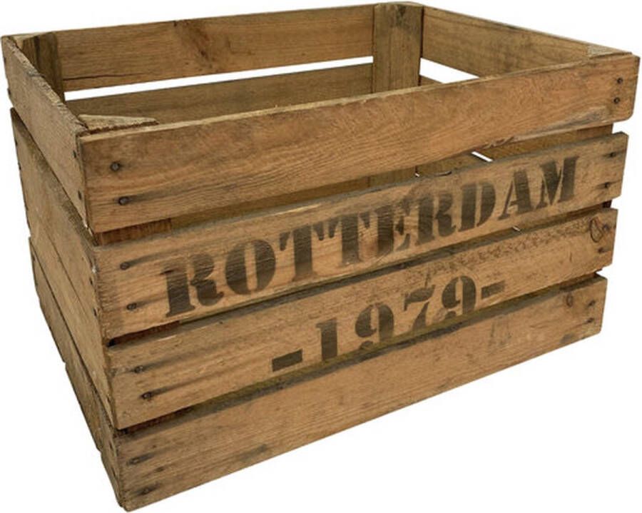 DecoLis.NL Fruitkist gebruikt Rotterdam 1979 set van drie kisten